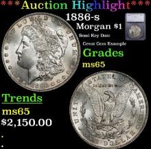 ***Major Highlight*** 1886-s Morgan Dollar $1 ms65 SEGS (fc)