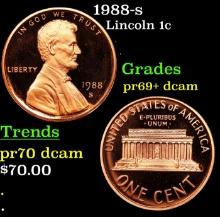 1988-s Proof Lincoln Cent 1c Grades GEM++ Proof Deep Cameo