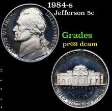 1984-s Proof Jefferson Nickel 5c Grades GEM++ Proof Deep Cameo