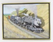 UP Extra 4019 with No 2284 Painting by Ron Hatch