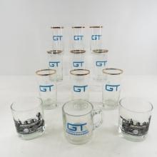 Grand Trunk Railroad Blue Logo Glassware