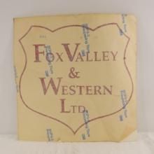 Fox Valley & Western 3M Decal (Unused) 16" X 16"