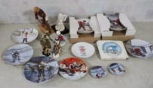 Hockey Collector Paperweights, Figures & More Lot