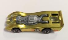 1970 RED LINE HOT WHEELS WITH ORIGINAL STICKER "JET THREAT" LIME/ANTIFREEZE