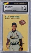 ULTRA RARE 1954 WILSON FRANKS CSG 1.5 RAY JABLONSKI CARD  CARD