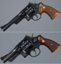 Two Smith & Wesson Highway Patrolman Double Action Revolvers