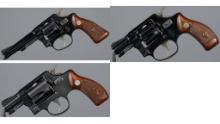 Three Smith & Wesson Double Action Revolvers