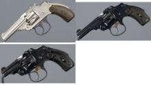 Three Smith & Wesson .32 Safety Hammerless Revolvers