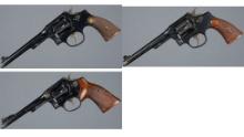 Three Smith & Wesson 32-20 Hand Ejector Target Revolvers