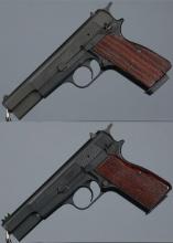 Two Alloy Frame Police Issue Fabrique Nationale Pistol