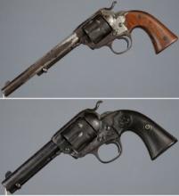 Two Colt Bisley Model Single Action Army Revolvers