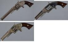 Three Antique Smith & Wesson Revolvers