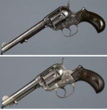 Two Colt Model 1877 Double Action Revolvers