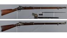 Two U.S. Springfield Trapdoor Rifles with Bayonets