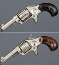 Two Etched Panel Colt New Line Revolvers