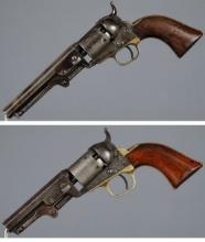 Two Colt Model 1849 Pocket Percussion Revolvers