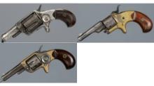 Three Antique Colt Spur Trigger Revolvers