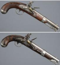 Two Antique U.S. Flintlock Pistols