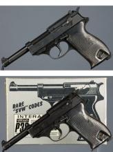 Two World War II German P.38 Semi-Automatic Pistols