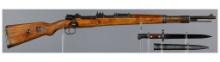 German Erma Model 98 High Turret Sniper Rifle with Bayonet