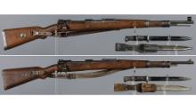 Two World War II German K98k Bolt Action Rifles