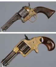 Two Antique American Revolvers