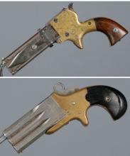 Two Antique American Multi-Shot Pocket Pistols