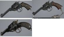 Three British Military Double Action Revolvers