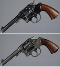 Two U.S. Army Colt .45 Caliber Double Action Revolvers