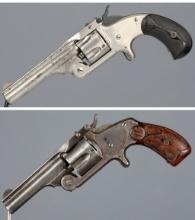 Two Smith & Wesson Spur Trigger Revolvers