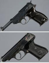 Two World War II Era German Semi-Automatic Pistols