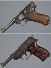 Two German Military Pattern Semi-Automatic Pistols