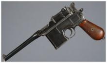 German Mauser C96 Broomhandle Semi-Automatic Pistol