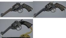 Three British Military Double Action Revolvers