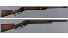 Two Antique Winchester Model 1887 Lever Action Shotguns