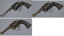 Three Colt Double Action Revolvers