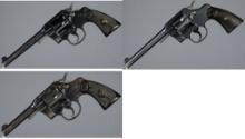 Three Colt Double Action Revolvers