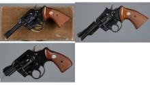 Three Colt Double Action Revolvers