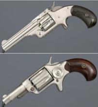 Two Antique American Spur Trigger Revolvers -