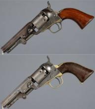 Two Colt Model 1849 Pocket Percussion Revolvers