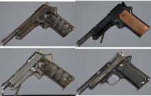 Four Spanish Semi-Automatic Pistols