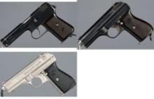 Three Czechoslovakian Military Semi-Automatic Pistols