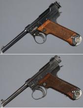 Two World War II Imperial Japanese Semi-Automatic Pistols