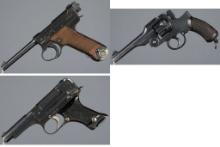 Three Imperial Japanese Military Handguns