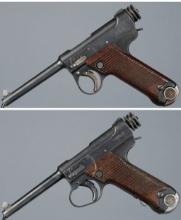 Two Imperial Japanese Nagoya Arsenal Type 14 Nambu Pistols