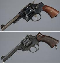 Two Military Pattern Double Action Revolvers