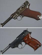 Two World War II German Semi-Automatic Pistols