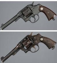 Two Double Action Military Revolvers