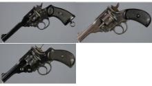 Three British Military Pattern Webley & Scott Revolver