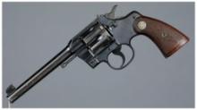 Inscribed Colt Officer's Model Target Double Action Revolver